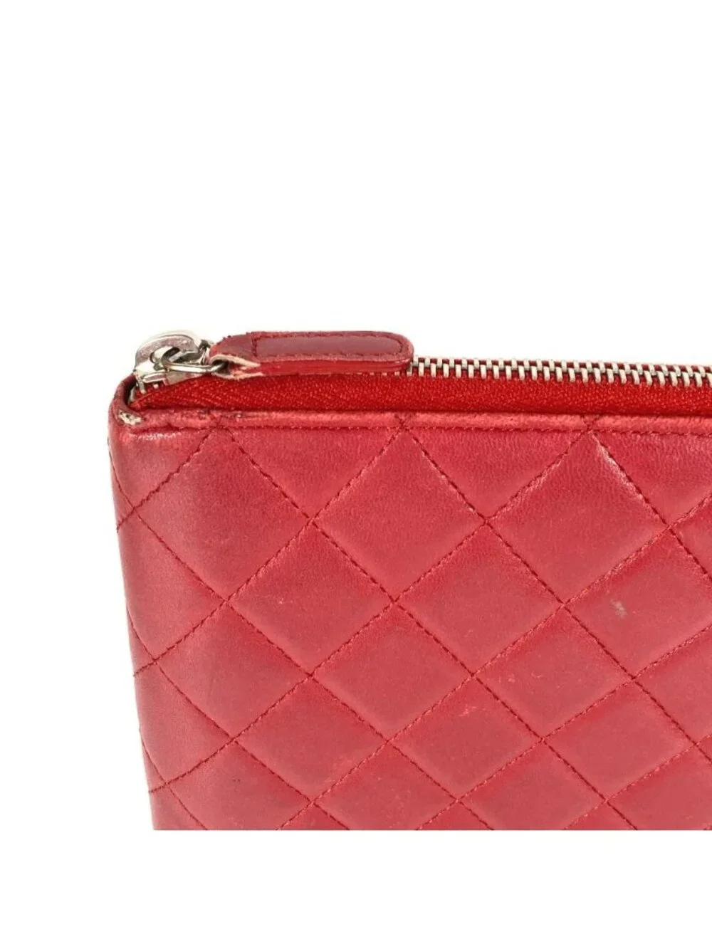 Chanel Ipad Case CC Logo Quilted Lambskin Red - Picture 3 of 9
